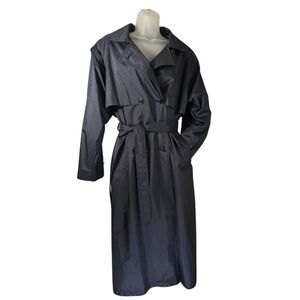 Essentials By Worthington Women's Size 12 Navy Blue Trenchcoat